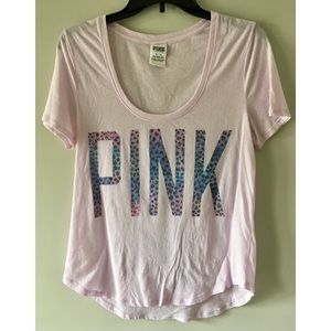 PINK Victoria’s Secret Pale Pink T-shirt, Medium